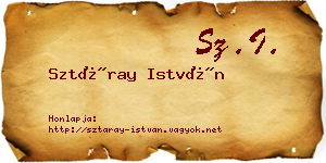 Sztáray István névjegykártya