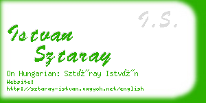 istvan sztaray business card